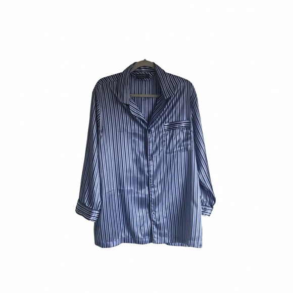 Roundtree & Yorke Stripe Blue and White Mens Pjs - Size Medium - Picture 3 of 13